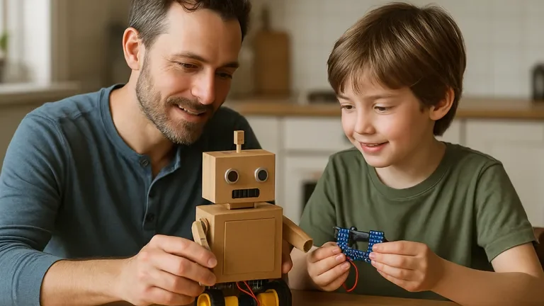 Van karton tot code: samen met je kind een eenvoudige robot bouwen
