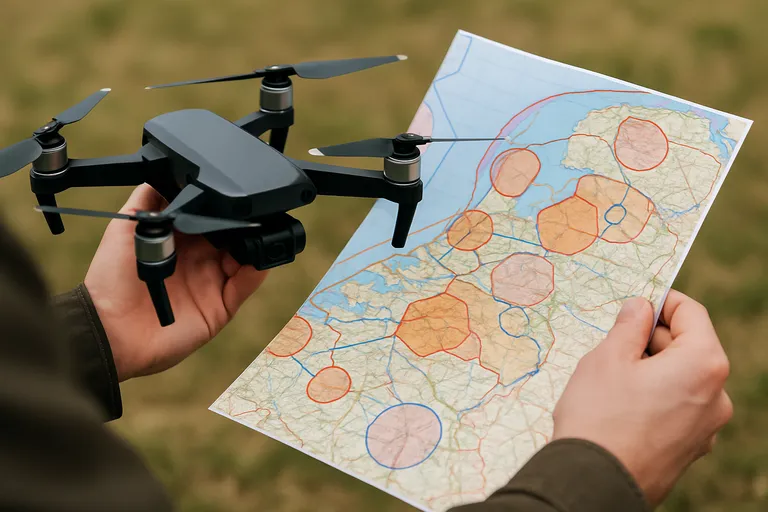 Regels, zones en beperkingen op de dronekaart Nederland